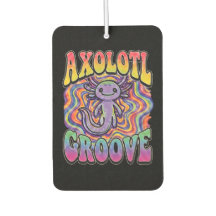 Süße groovy Hippie-Axolotl-Retro-70er-Regenbogen-K
