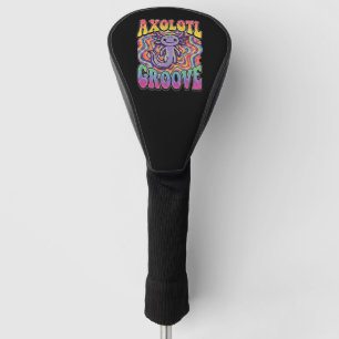 Süße groovy Hippie-Axolotl-Retro-70er-Regenbogen-K Golf Headcover