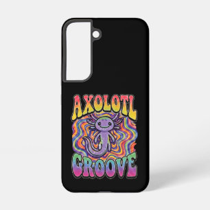 Süße groovy Hippie-Axolotl-Retro-70er-Regenbogen-K Samsung Galaxy Hülle