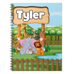 Süße großartige Zoo-Tier-Kinder Notizblock