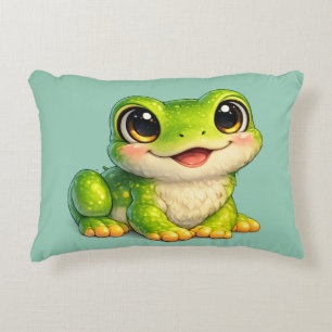 Süße großäugige Frosch Kawaii Tier Design Dekokissen