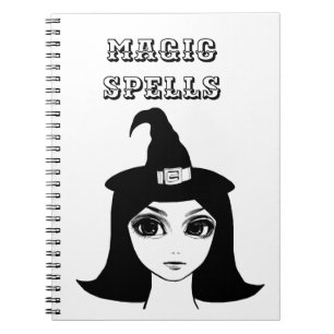 süße große Augen Hexen Mädchen Fantasy Märchen Kun Notizblock