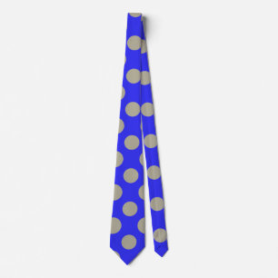 Süße große blaue Polka-Punkte-Muster Krawatte