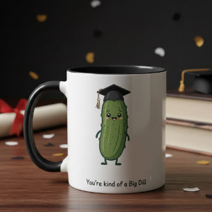 Süße große Dill-Graduationsgurke Wortspiel Tasse
