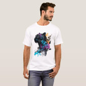 Süße große schwarze Katze T-Shirt (Vorne ganz)