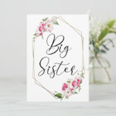 Süße große Schwester Einladung (Stehend Vorderseite)