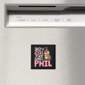 Süße Groundhog Day Mädchen Nur Ein Mädchen Das Phi Magnet (In Situ (Geschirrspüler))