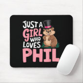 Süße Groundhog Day Mädchen Nur Ein Mädchen Das Phi Mousepad (Mit Mouse)