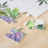 Süße grünäugige Blumenkatze Name Puzzle (Seite)