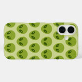 Süße grüne Alien-Köpfe Muster Case-Mate iPhone Hülle (Rückseite (Horizontal))