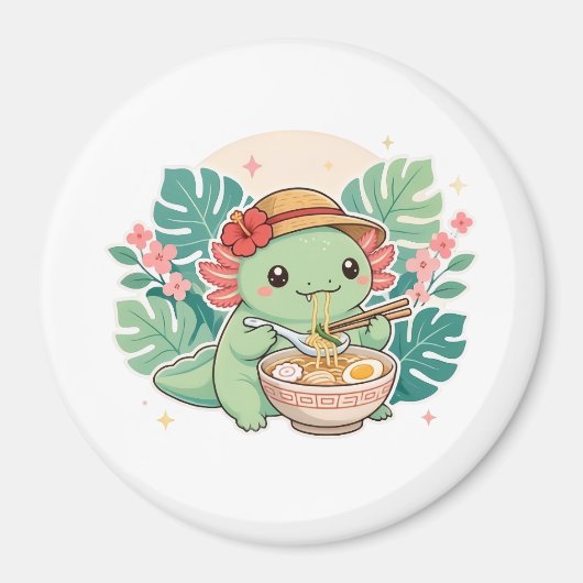 Süße grüne Axolotl-Magnete Magnet (Vorne)