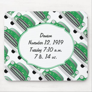 Süße grüne Babyparty-Stat-Geschenke Mousepad