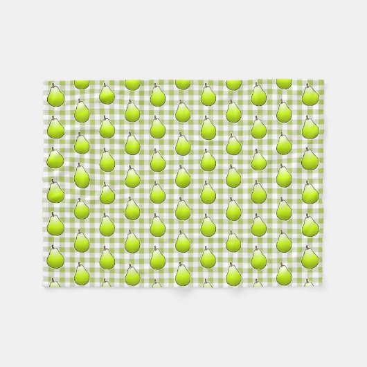 Süße grüne Birne Fleecedecke (Vorderseite (Horizontal))