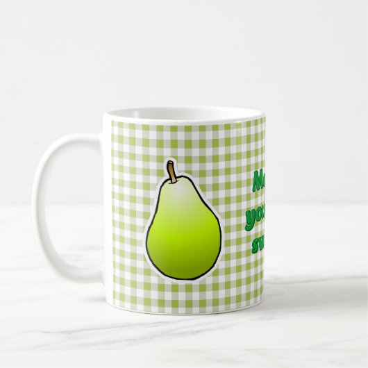 Süße grüne Birne Kaffeetasse (Links)