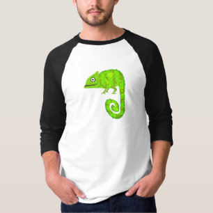 Süße grüne Chamäleon-Illustration tropisches Repti T-Shirt