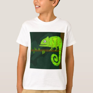 Süße grüne Chamäleon-Illustration tropisches Repti T-Shirt