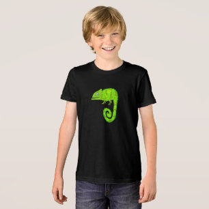 Süße grüne Chamäleon-Illustration tropisches Repti Tri-Blend Shirt