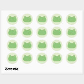 Süße grüne Frosch-Illustration Klassischer runder  Aufkleber (Blatt)