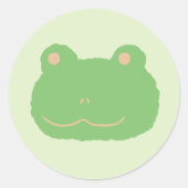 Süße grüne Frosch-Illustration Klassischer runder  Aufkleber (Vorderseite)