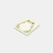 Süße grüne Frosch-Wasserfarbe-Post-it-Notes mit Li Post-it Klebezettel (angewinkelt)