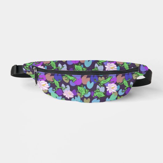 Süße grüne Frösche lila vBauchtasche Bauchtasche (Vorderseite)
