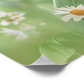 Süße grüne Frühlingsblumen-Wildblumenstrauß Monogr Poster (Ecke)