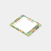 Süße grüne, gelbe, blaue Blumen-Post-it-Notes Post-it Klebezettel (angewinkelt)