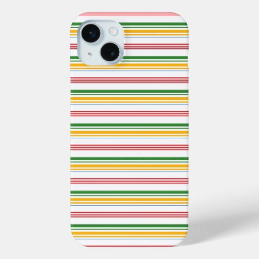 Süße grüne gelbe Streifen Case-Mate iPhone Hülle (Rückseite)