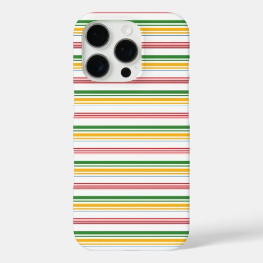 Süße grüne gelbe Streifen Case-Mate iPhone Hülle (Rückseite)