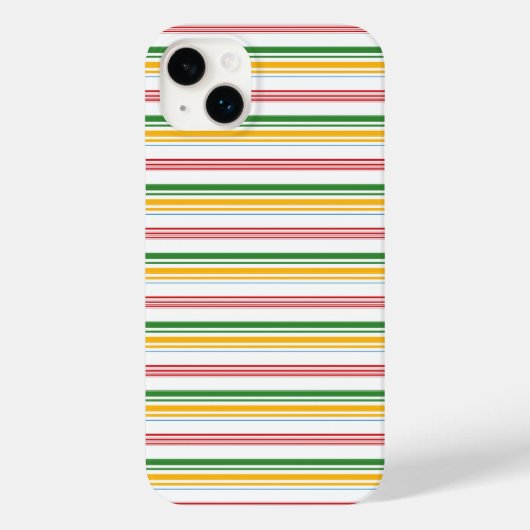 Süße grüne gelbe Streifen Case-Mate iPhone Hülle (Rückseite)