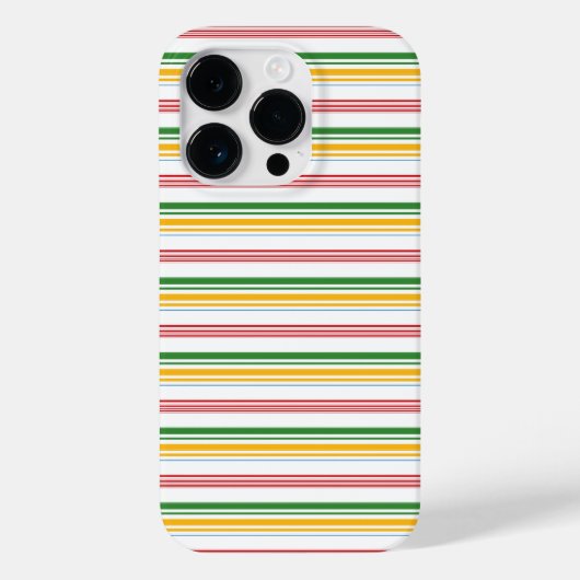 Süße grüne gelbe Streifen Case-Mate iPhone Hülle (Rückseite)