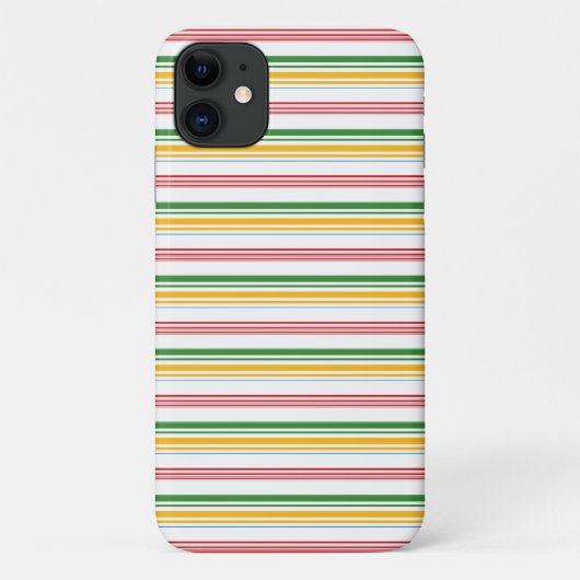 Süße grüne gelbe Streifen Case-Mate iPhone Hülle (Rückseite)