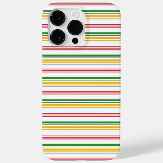 Süße grüne gelbe Streifen Case-Mate iPhone Hülle (Rückseite)