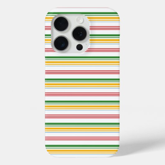 Süße grüne gelbe Streifen Case-Mate iPhone Hülle (Rückseite)