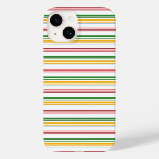 Süße grüne gelbe Streifen Case-Mate iPhone Hülle (Rückseite)