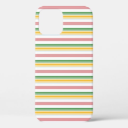 Süße grüne gelbe Streifen Case-Mate iPhone Hülle (Rückseite)