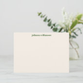 Süße grüne Gingham-Karo-Weihnachts-Personalisation Dankeskarte (Stehend Vorderseite)