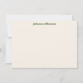Süße grüne Gingham-Karo-Weihnachts-Personalisation Dankeskarte (Vorderseite)
