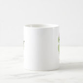 Süße grüne Kätzchen-Cartoon Kaffeetasse (Mittel)