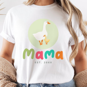 Süße grüne Mama-Gans Neutrale Babyparty T-Shirt
