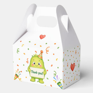 Süße grüne Monster-Geburtstags-Geschenkbox Geschenkschachtel