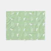Süße grüne personalisierte Pferdedecke für Mädchen Fleecedecke (Vorderseite (Horizontal))
