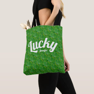 Süße grüne St. Patricks Day Irish Lucky Clover Typ Tasche