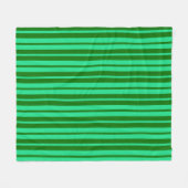 Süße grüne stilvolle Streifenmuster-Design Fleecedecke (Vorderseite (Horizontal))