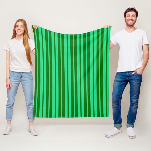 Süße grüne stilvolle Streifenmuster-Design Fleecedecke