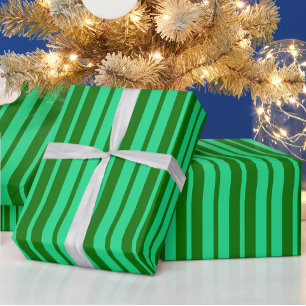 Süße grüne stilvolle Streifenmuster-Design Geschenkpapier