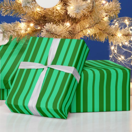 Süße grüne stilvolle Streifenmuster-Design Geschenkpapier