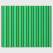 Süße grüne stilvolle Streifenmuster-Design Geschenkpapier (Flach)