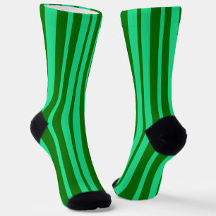 Süße grüne stilvolle Streifenmuster-Design Socken