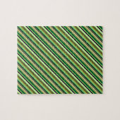Süße grüne weiße Streifen Puzzle (Horizontal)
